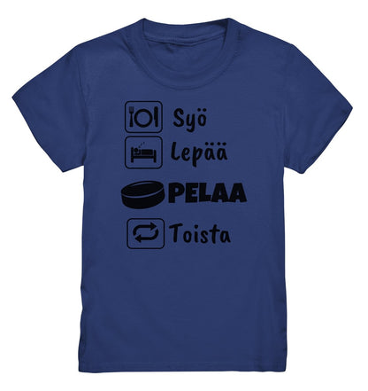 Lasten Syö, Lepää, Jääkiekko t-paita - Premium Shirt - FourFan