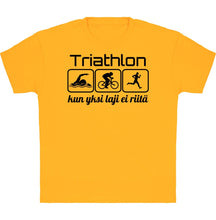 Load image into Gallery viewer, Lasten Triathlon yksi laji ei riitä t-paita - FourFan
