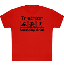 Load image into Gallery viewer, Lasten Triathlon yksi laji ei riitä t-paita - FourFan
