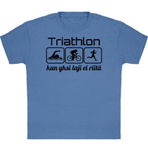 Load image into Gallery viewer, Lasten Triathlon yksi laji ei riitä t-paita - FourFan
