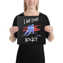 Load image into Gallery viewer, Live, Love Hockey canvastaulu - FourFan
