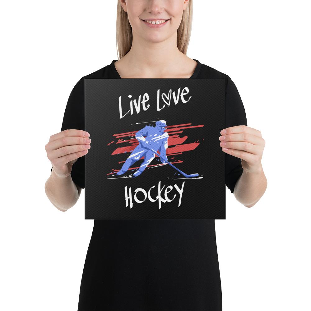 Live, Love Hockey canvastaulu - FourFan