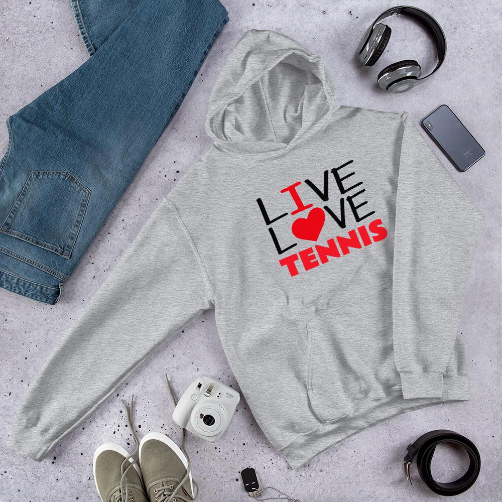 Live Love Tennis huppari unisex - FourFan