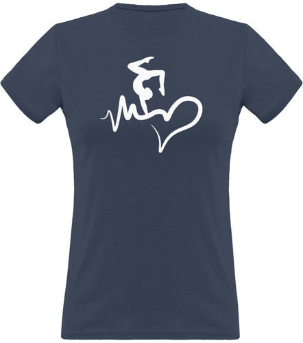 Naisten Voimistelu sydän syke t-paita - FourFan