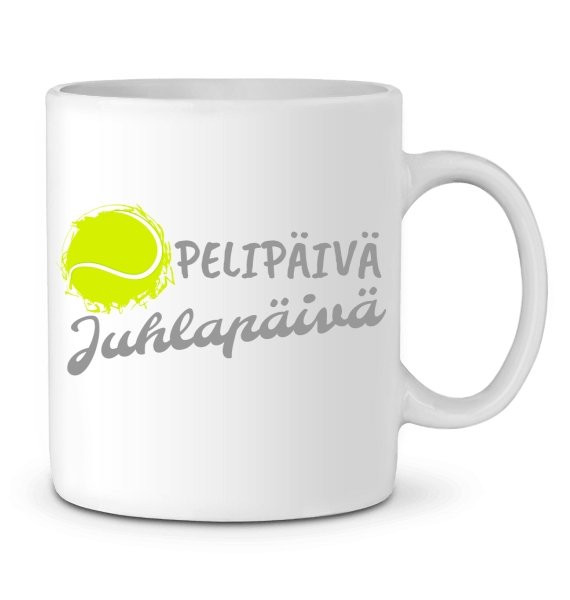 Pelipäivä Juhlapäivä tennis muki - FourFan