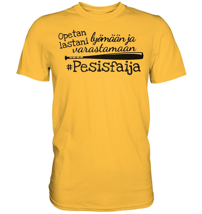 Pesisfaija opetan lastani pesäpallo t-paita - FourFan