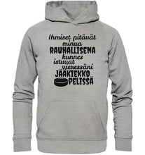 Load image into Gallery viewer, Rauhallisena kunnes jääkiekko huppari unisex - FourFan
