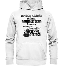 Load image into Gallery viewer, Rauhallisena kunnes jääkiekko huppari unisex - FourFan
