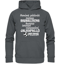 Load image into Gallery viewer, Rauhallisena kunnes jalkapallo huppari unisex - FourFan
