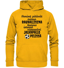 Lataa kuva Galleria-katseluun, Rauhallisena kunnes jalkapallo huppari unisex - Basic Unisex Hoodie - FourFan
