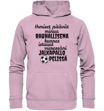 Lataa kuva Galleria-katseluun, Rauhallisena kunnes jalkapallo huppari unisex - Basic Unisex Hoodie - FourFan
