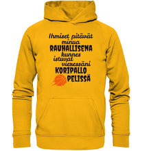 Lataa kuva Galleria-katseluun, Rauhallisena kunnes koripallo huppari - Basic Unisex Hoodie - FourFan
