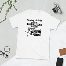 Load image into Gallery viewer, Rauhallisena kunnes lacrosse t-paita unisex - FourFan
