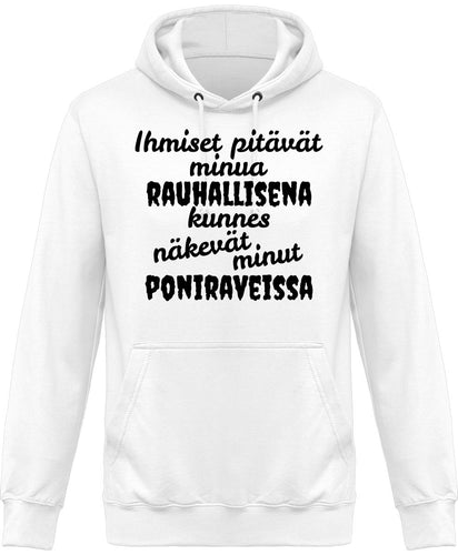 Rauhallisena kunnes poniravit huppari unisex - FourFan