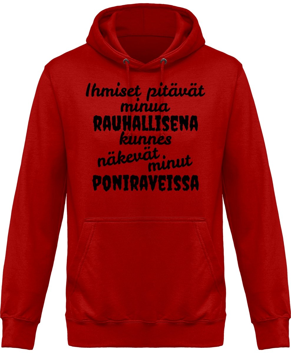 Rauhallisena kunnes poniravit huppari unisex - FourFan
