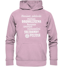 Load image into Gallery viewer, Rauhallisena kunnes salibandy hupaari unisex - Basic Unisex Hoodie - FourFan
