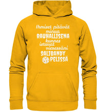 Load image into Gallery viewer, Rauhallisena kunnes salibandy hupaari unisex - Basic Unisex Hoodie - FourFan
