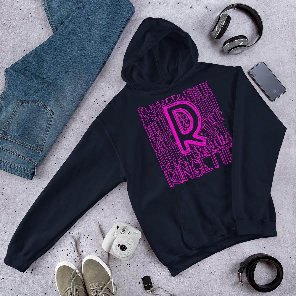 Ringette huppari tekstillä (pinkki teksti) - FourFan