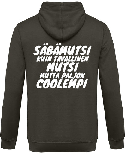 Säbämutsi coolempi vetoketjullinen huppari unisex - FourFan