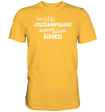 Load image into Gallery viewer, Suosikkijousiampujani kutsuu äidiksi t-paita unisex - Premium Shirt - FourFan
