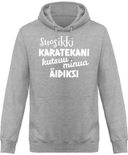 Load image into Gallery viewer, Suosikkikaratekani äidiksi huppari unisex - FourFan
