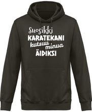 Load image into Gallery viewer, Suosikkikaratekani äidiksi huppari unisex - FourFan
