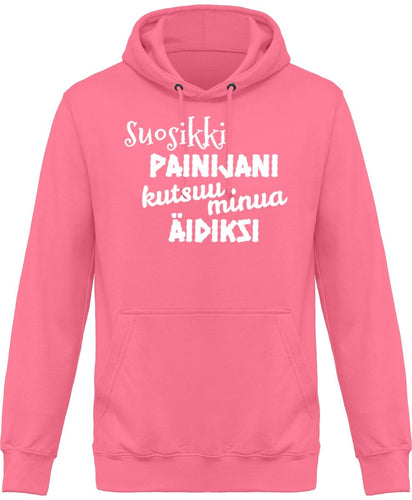 Suosikkipainijani kutsuu äidiksi huppari unisex - FourFan