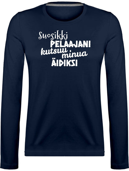 Suosikkipelaajani äidiksi pitkähihainen t-paita - FourFan