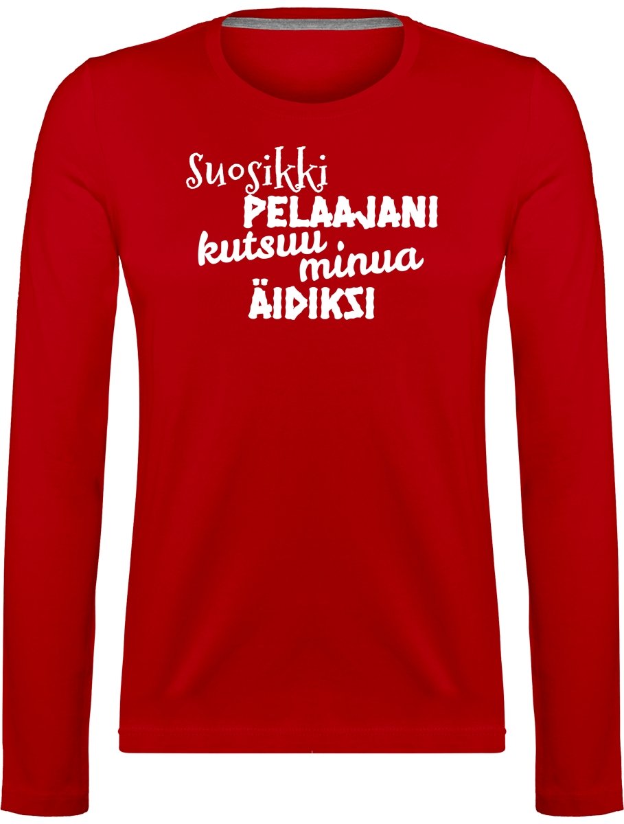 Suosikkipelaajani äidiksi pitkähihainen t-paita - FourFan