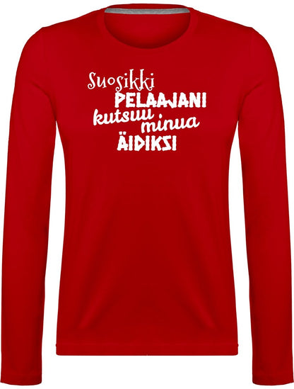 Suosikkipelaajani äidiksi pitkähihainen t-paita - FourFan