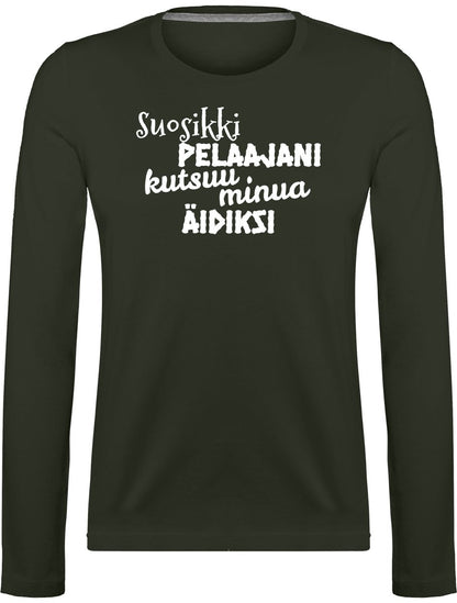 Suosikkipelaajani äidiksi pitkähihainen t-paita - FourFan