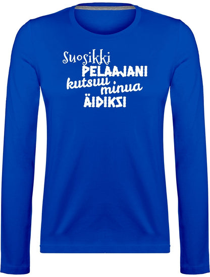 Suosikkipelaajani äidiksi pitkähihainen t-paita - FourFan
