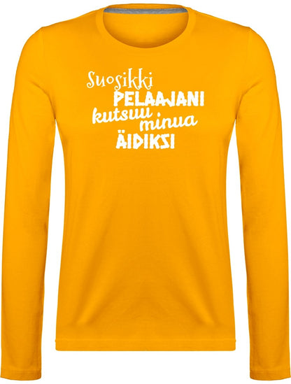 Suosikkipelaajani äidiksi pitkähihainen t-paita - FourFan