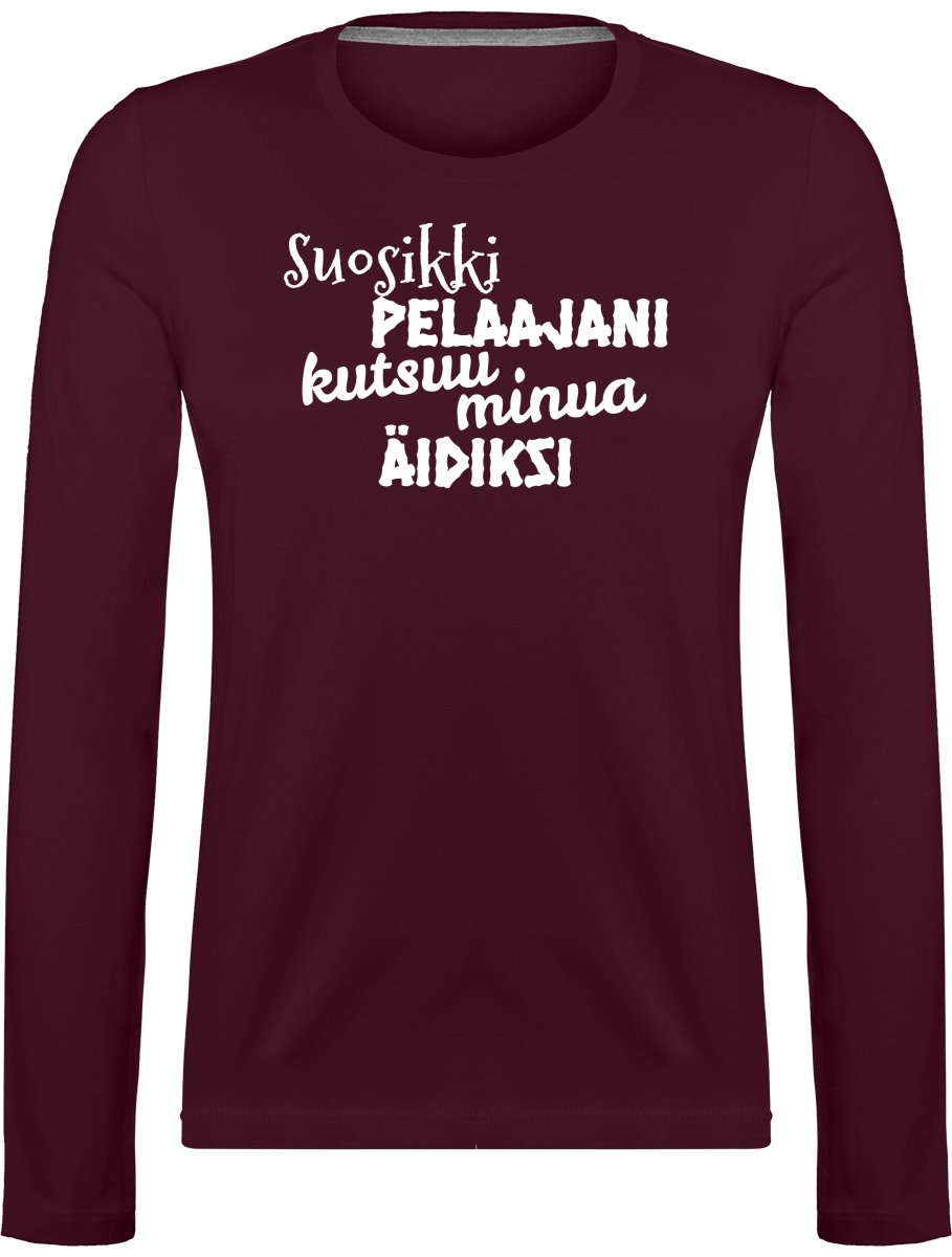 Suosikkipelaajani äidiksi pitkähihainen t-paita - FourFan