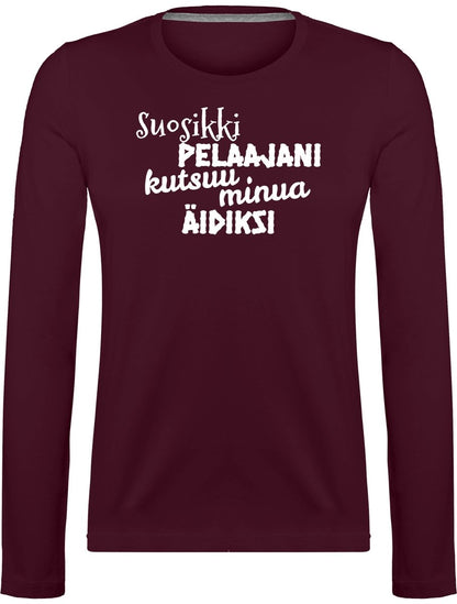 Suosikkipelaajani äidiksi pitkähihainen t-paita - FourFan