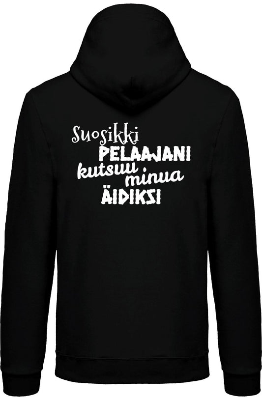 Suosikkipelaajani äidiksi vetoketjullinen huppari unisex - FourFan