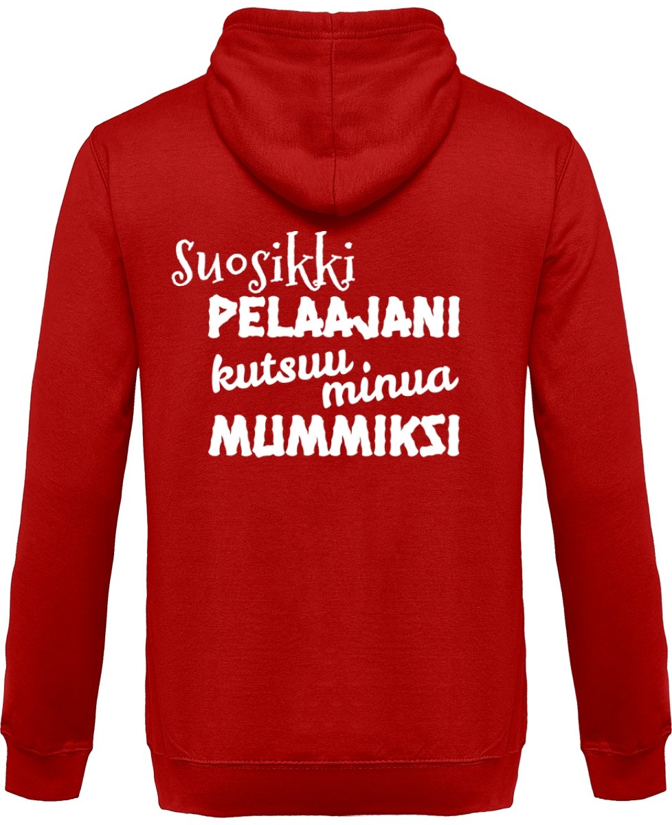 Suosikkipelaajani mummiksi vetoketjullinen huppari unisex - FourFan