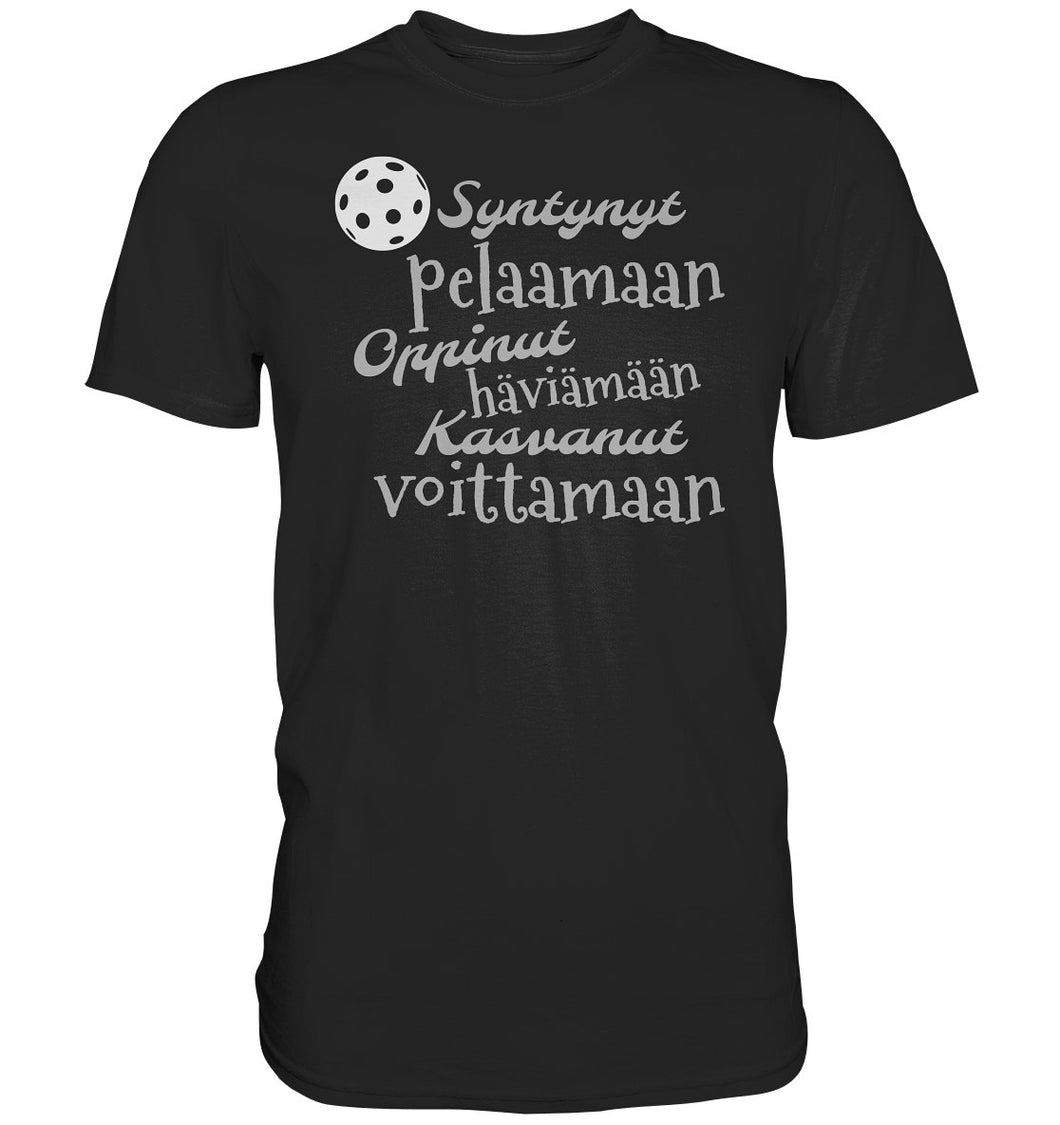 Syntynyt pelaamaan salibandy t-paita - FourFan