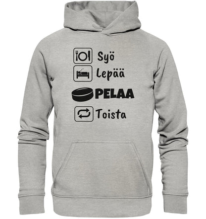 Syö, Lepää, Jääkiekko huppari unisex - FourFan