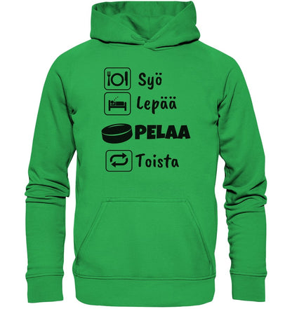 Syö, Lepää, Jääkiekko huppari unisex - FourFan