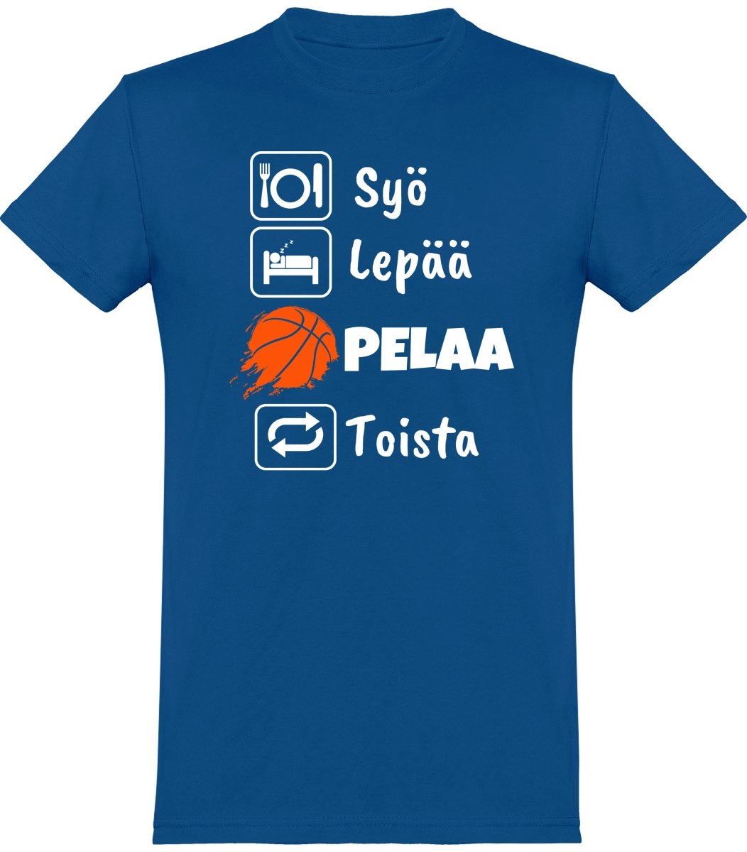 Syö, Lepää koripallo t-paita unisex - FourFan