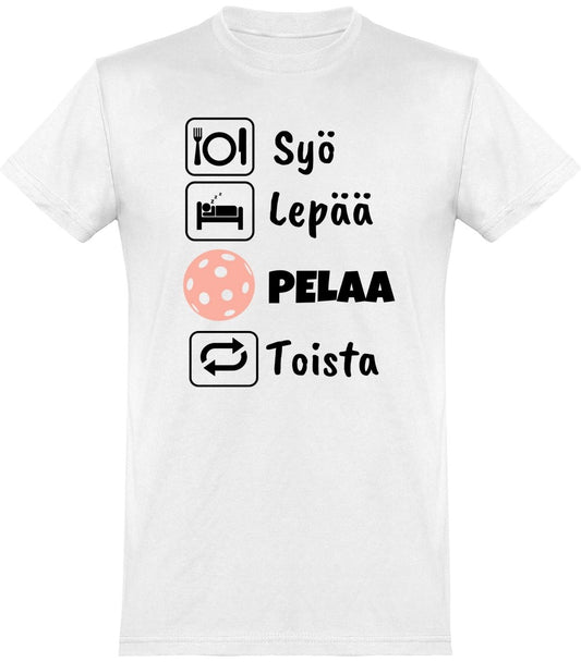 Syö, Lepää, Salibandy perus t-paita - FourFan
