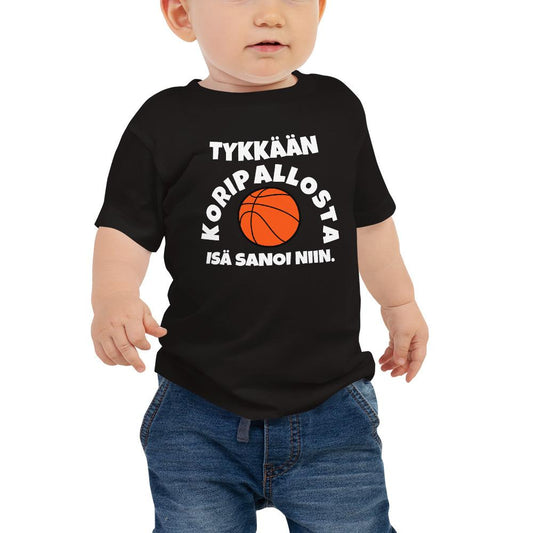 Tykkään koripallosta isä vauvan t-paita - FourFan