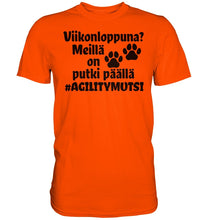 Load image into Gallery viewer, Viikonloppuna? #agilitymutsi t-paita unisex - FourFan
