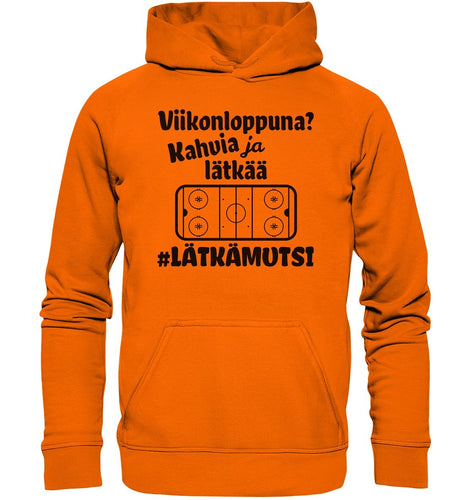 Viikonloppuna? Kahvia... #lätkämutsi huppari unisex - FourFan