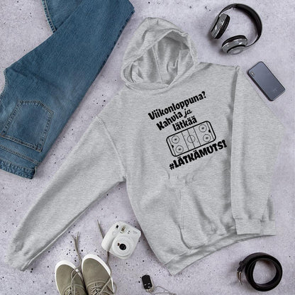 Viikonloppuna kahvia #lätkämutsi huppari unisex - FourFan