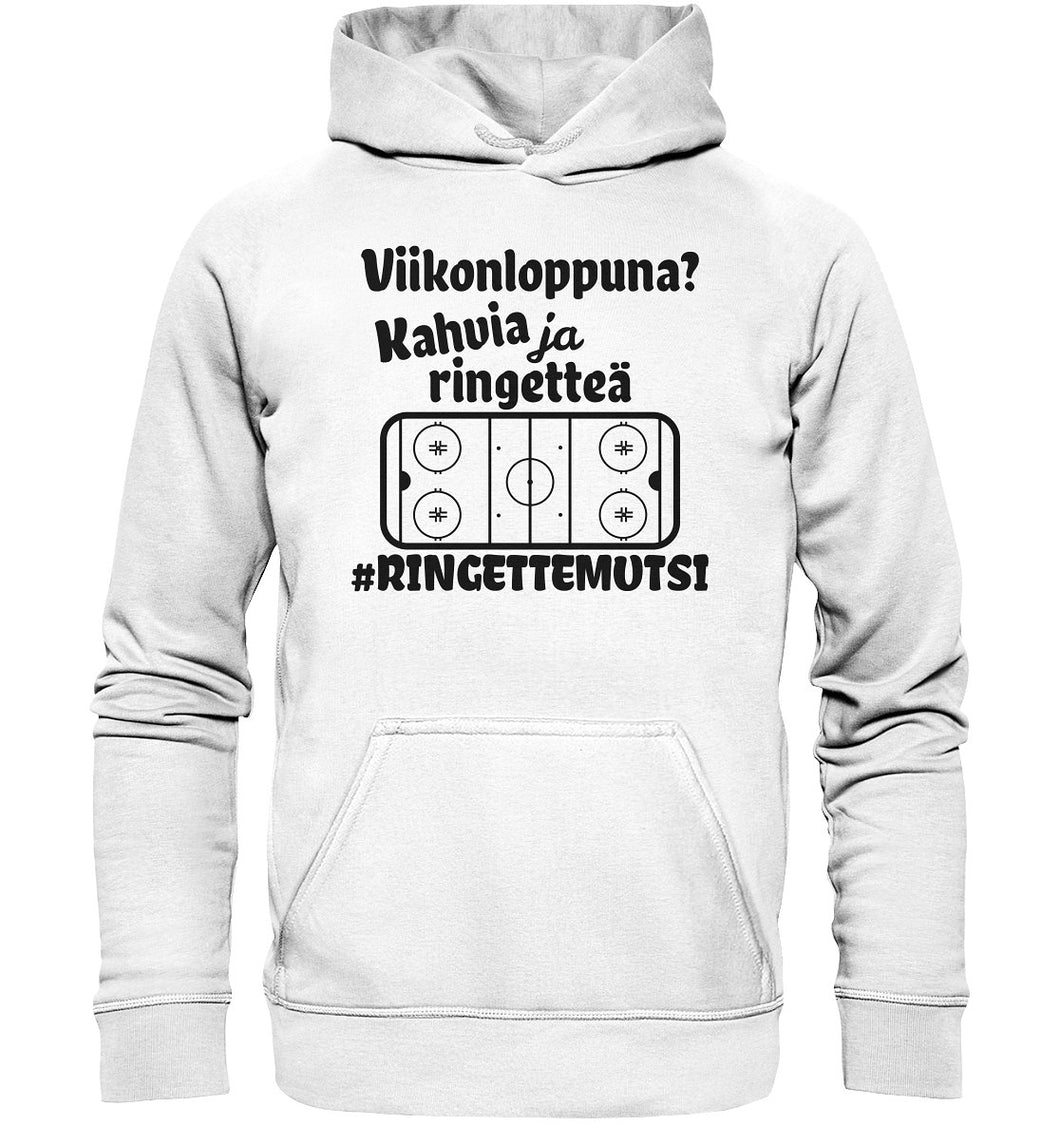 Viikonloppuna? ...kahvia #ringettemutsi huppari unisex - FourFan