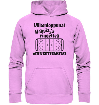 Viikonloppuna? ...kahvia #ringettemutsi huppari unisex - FourFan