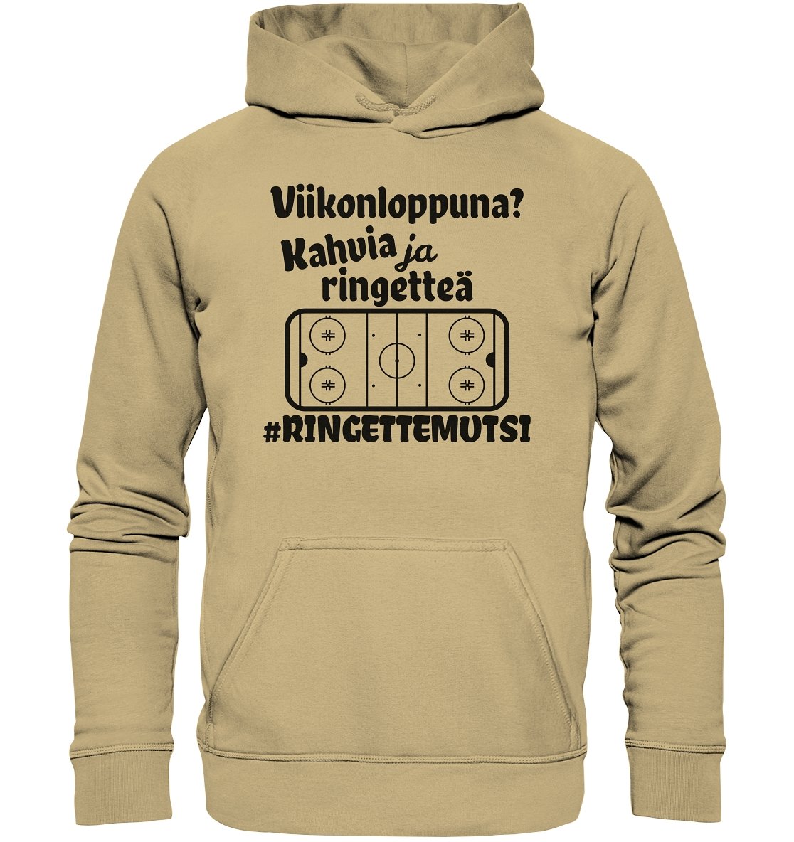 Viikonloppuna? ...kahvia #ringettemutsi huppari unisex - FourFan