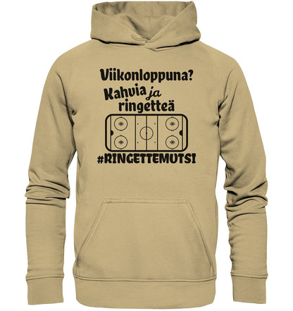 Viikonloppuna? ...kahvia #ringettemutsi huppari unisex - FourFan